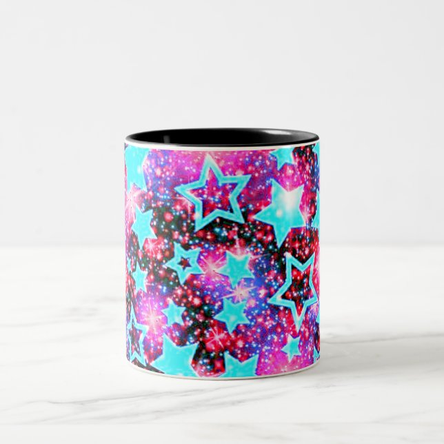 Stars two toned coffee & tea cup. Two-Tone coffee mug (Center)