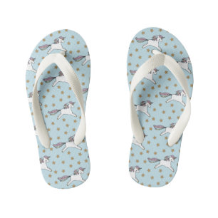 Stars & Unicorns Themed Kid's Flip Flops