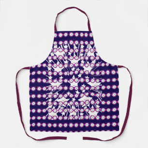 Stars With Glasses Dk Blue   Apron