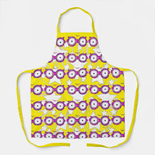 Stars With Glasses Sunny Yellow Apron