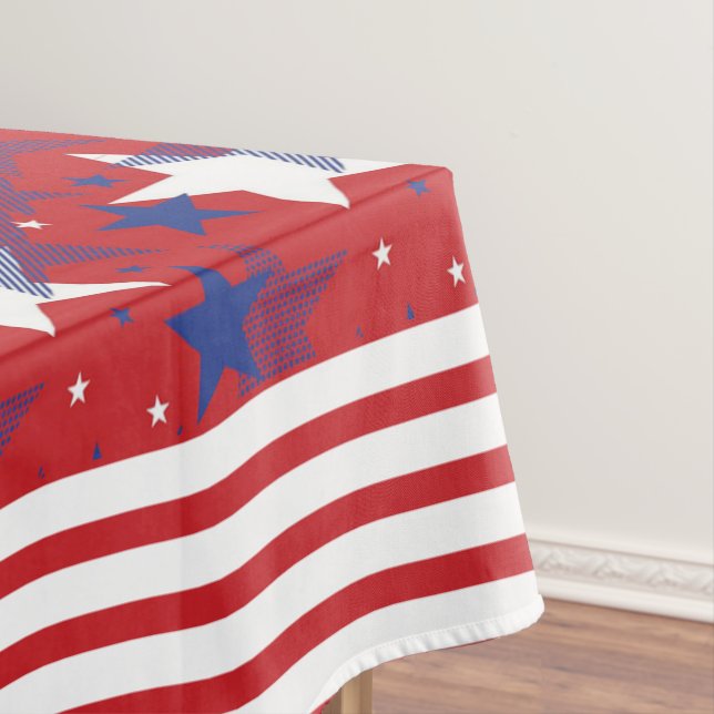 Stars With Stripes and Dots Tablecloth (In Situ)