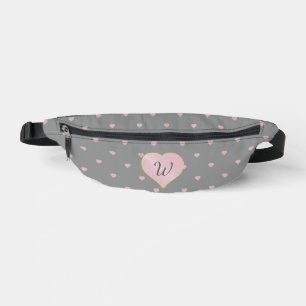 Stars Within Hearts on Grey Fanny Pack