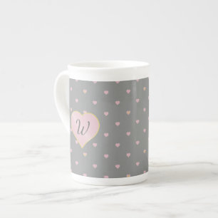 Stars Within Hearts on Grey Specialty Mug