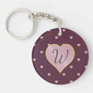 Stars Within Hearts on Port Acrylic Keychain