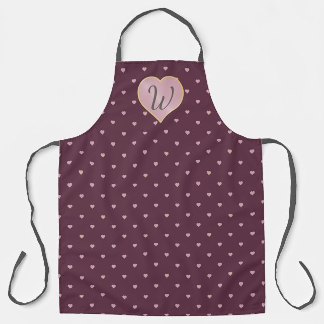 Stars Within Hearts on Port All-Over Print Apron (Front)