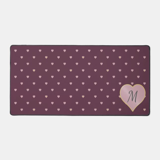 Stars Within Hearts on Port Desk Mat (Front)