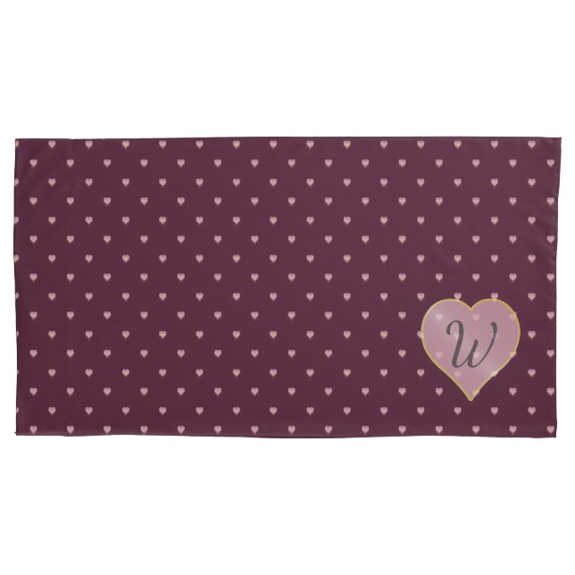 Stars Within Hearts on Port Pillow Case (Front)