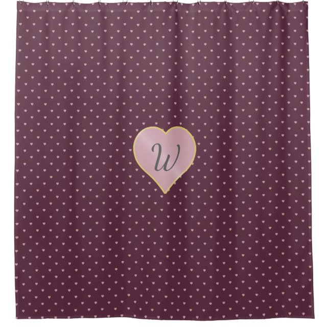 Stars Within Hearts on Port Shower Curtain (Front)