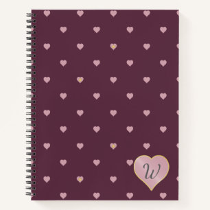 Stars Within Hearts on Port Spiral Notebook