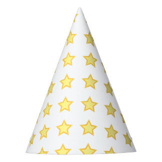 Stars Yellow simple Birthday Magical party Hat