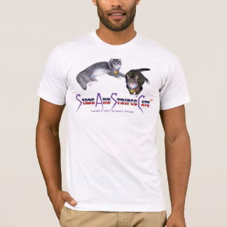 StarsAndStripesCats Men's T-Shirts, basic T-Shirt