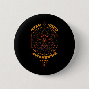 Starseed Awakening 1111 Sacred Geometry 2 Inch Round Button