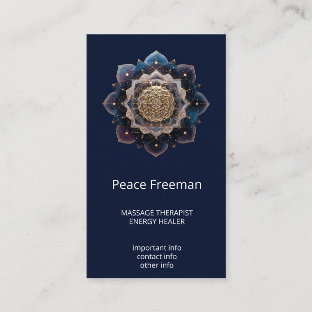 Starseed Geometry | Mandala Design Business Card (Front)