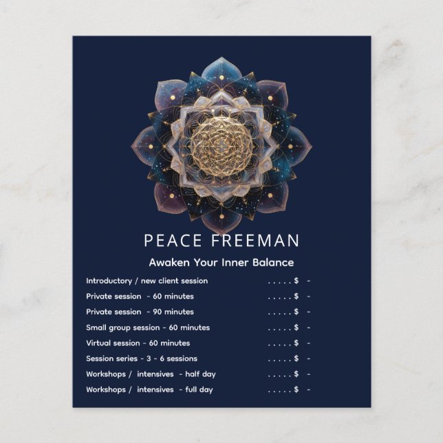Starseed Geometry | Mandala Design Flyer (Front)