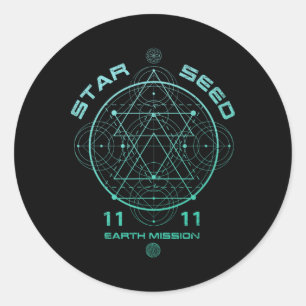 Starseed Sacred Geometry  Classic Round Sticker
