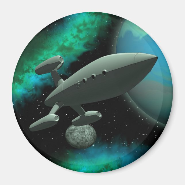 Starship Explorer (Round) Magnet (Front)