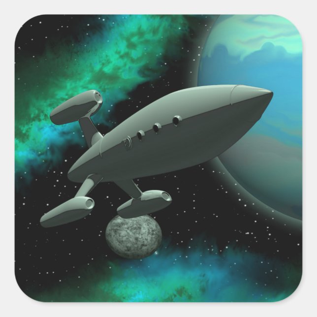 Starship Explorer (Square) Square Sticker (Front)