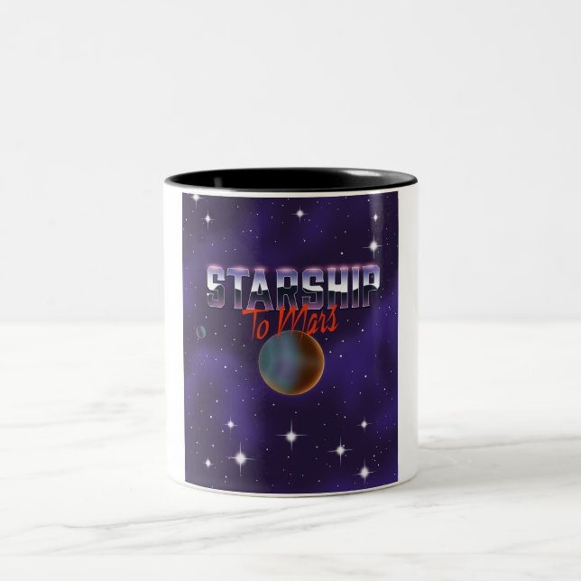 Starship to Mars Two-Tone Coffee Mug (Center)