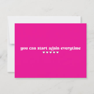 Start again card
