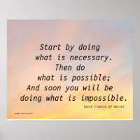 START BY DOING SAINT FRANCIS OF ASSISI POSTER