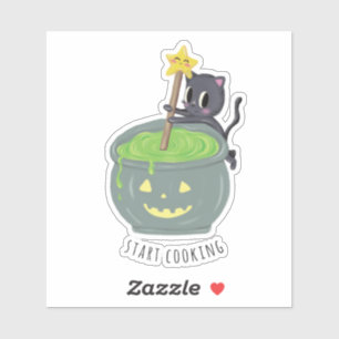Start Cooking Halloween Cute Cat custom cut