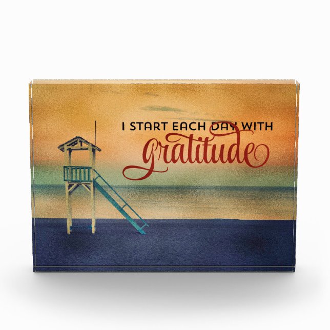 Start Each Day With Gratitude Photo Block (Front)