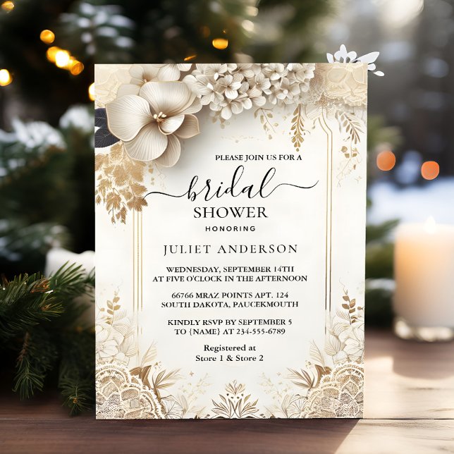 Start Formal Simple Classic Blank Bridal Shower Invitation (Creator Uploaded)