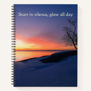 Start In Silence Glow All Day Winter Notebook