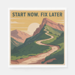 Start Now. Fix Later Napkin
