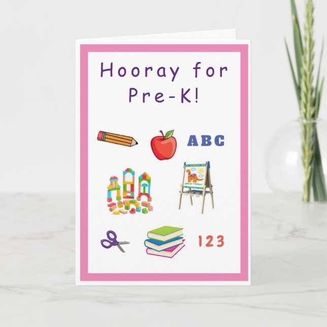 Start of Pre-K Card (Front)