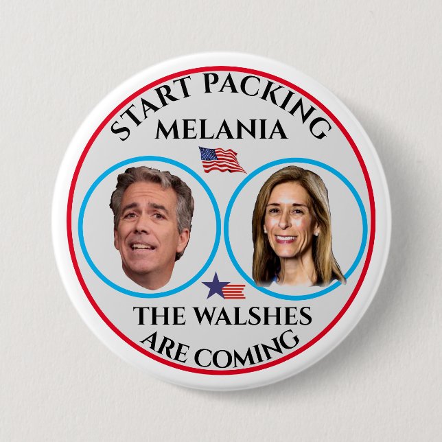 Start Packing Melania 3 Inch Round Button (Front)