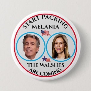 Start Packing Melania 3 Inch Round Button