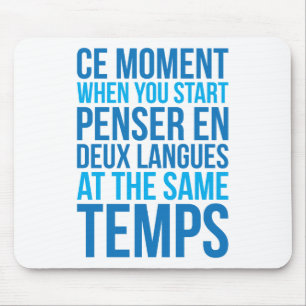 Start Penser En Deux Langues At The Same Temps Mouse Pad