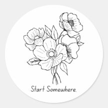 Start Somewhere – Inspirational Sticker