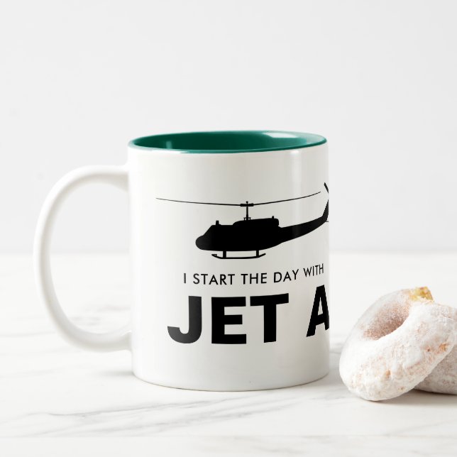 Start the Day with Jet A Huey Mug (With Donut)