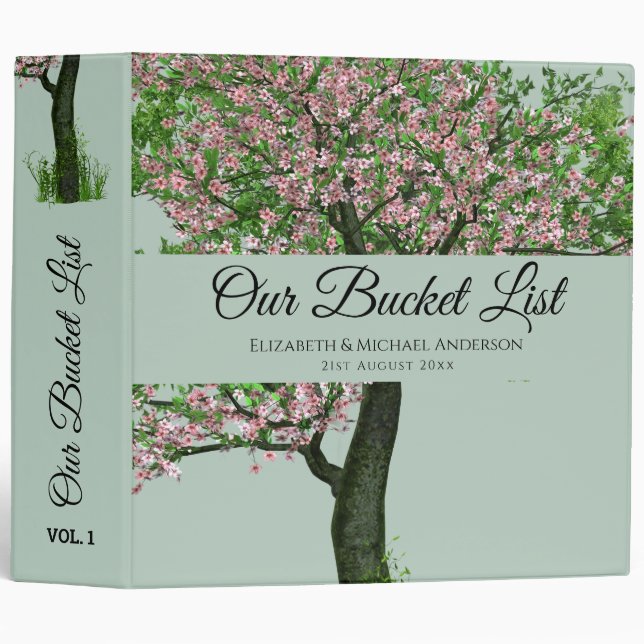 Start The Family Tree Bucket List Plan With This  Binder (Front/Spine)
