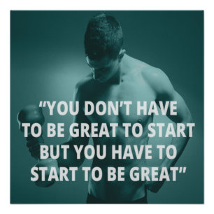 Start to Be Great Motivational Fitness Poster