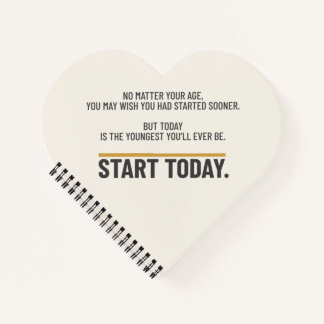 Start Today Minimalist Motivational Quote Notebook