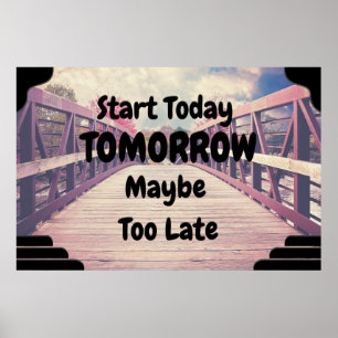"Start Today" Positive Wall art Poster