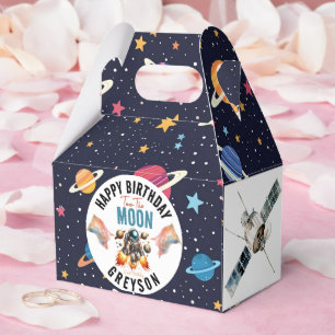  start tow the moon 2nd Birthday Space  Favor Box