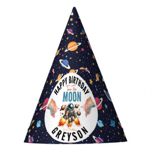 start tow the moon 2nd Birthday Space Party Hat
