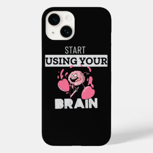 Start Using Your Brain   Funny Brain Design Case-Mate iPhone 14 Case