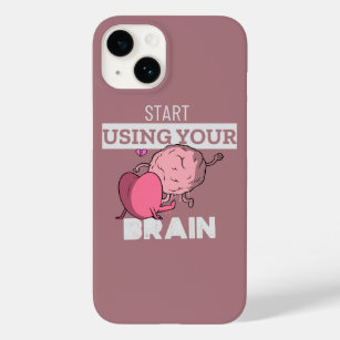 Start Using Your Brain   Funny Brain Design Case-Mate iPhone 14 Case