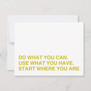 Start Where You Are RSVP Card