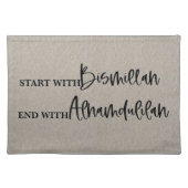 Start With Bismillah Islamic Decor Table Placemat (Front)