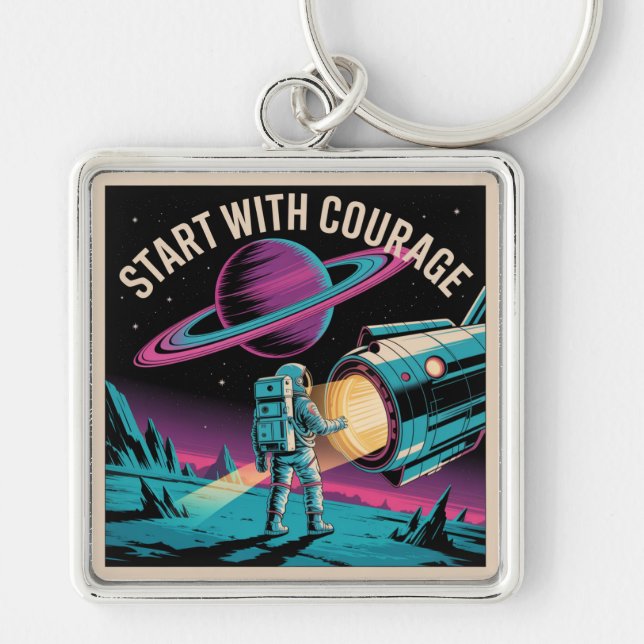 Start With Courage Keychain (Front)