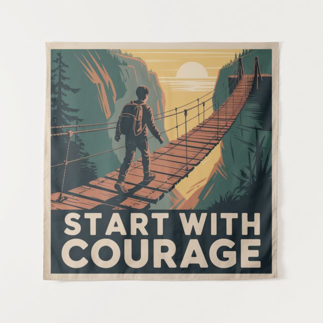 Start With Courage Tapestry (Front)