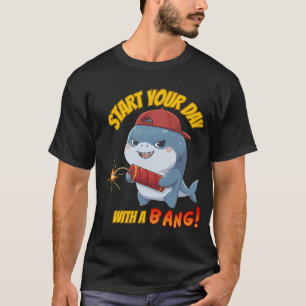 Start Your Day With A Bang! Funny Shark T-Shirt