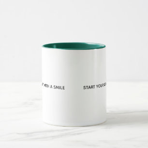 Start Your Day with a Smile Two-Tone Coffee Mug