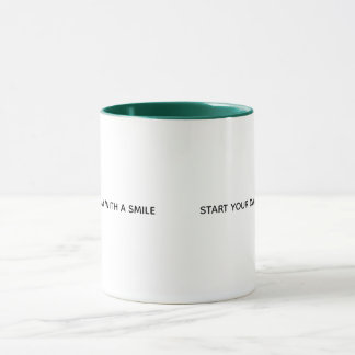 Start Your Day with a Smile Two-Tone Coffee Mug